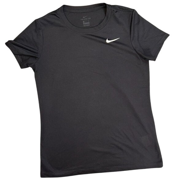 Nike Womens Short Sleeve Performance Training T-Shirt Size S Swoosh Logo Athleti - Picture 1 of 4